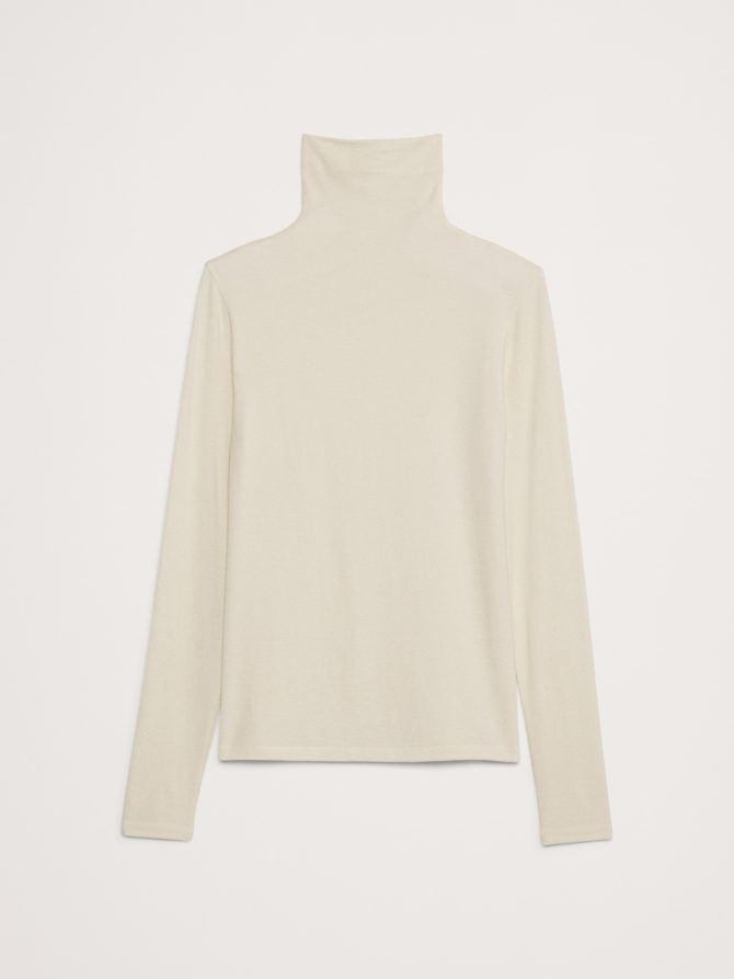 Luxe Wool-Blend Turtleneck T-Shirt - Image 4