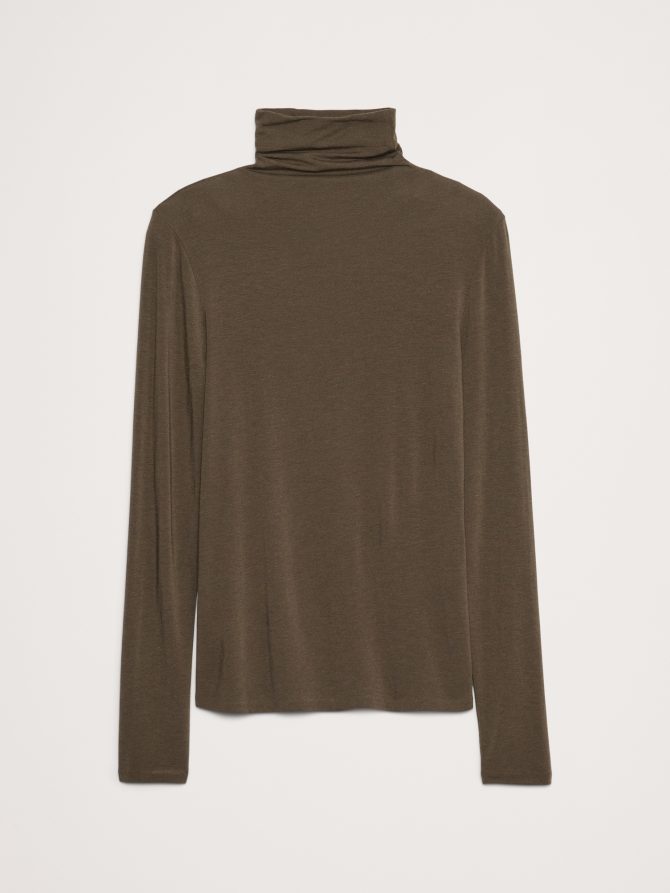 Luxe Wool-Blend Turtleneck T-Shirt - Image 7
